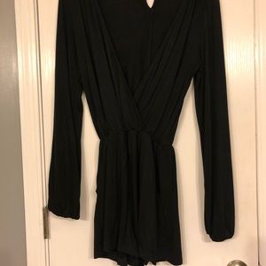 Black long sleeve romper